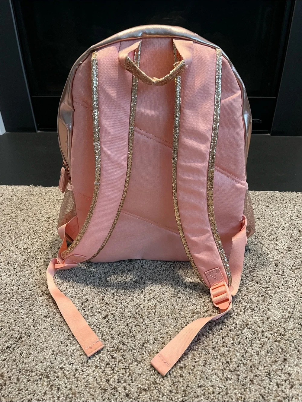 Disney Store Minnie Mouse Metallic Rose Gold Character Backpack